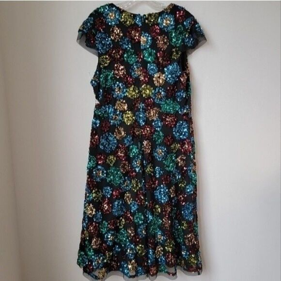 NWT Anthropologie Eva Franco Multicolor Sequined Holiday Party Midi Dress - Picture 16 of 16